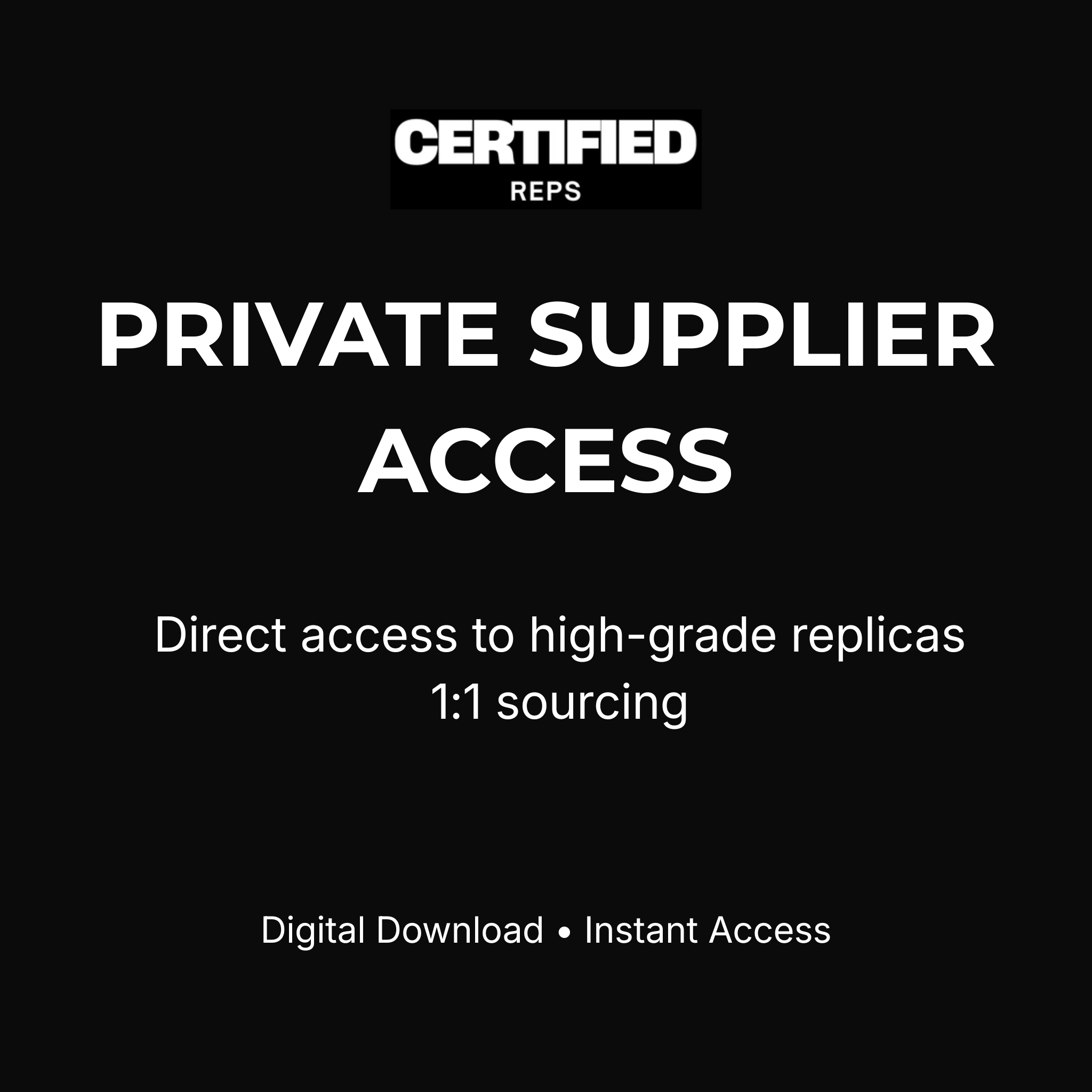 CertifiedReps – Private Supplier Access & Reseller Guide
